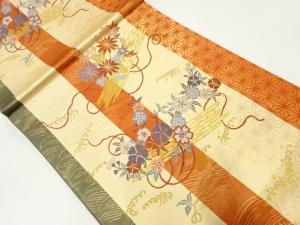 花筏模様織出し袋帯